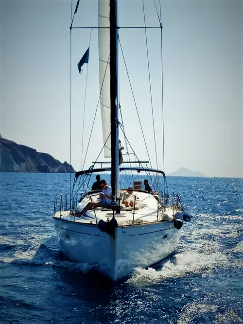 Sailing a yacht in Chania
